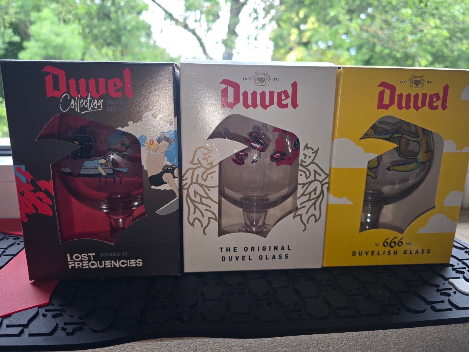 3 Duvel glazen, Ophalen of Verzenden, Zo goed als nieuw, Glas of Glazen, Duvel