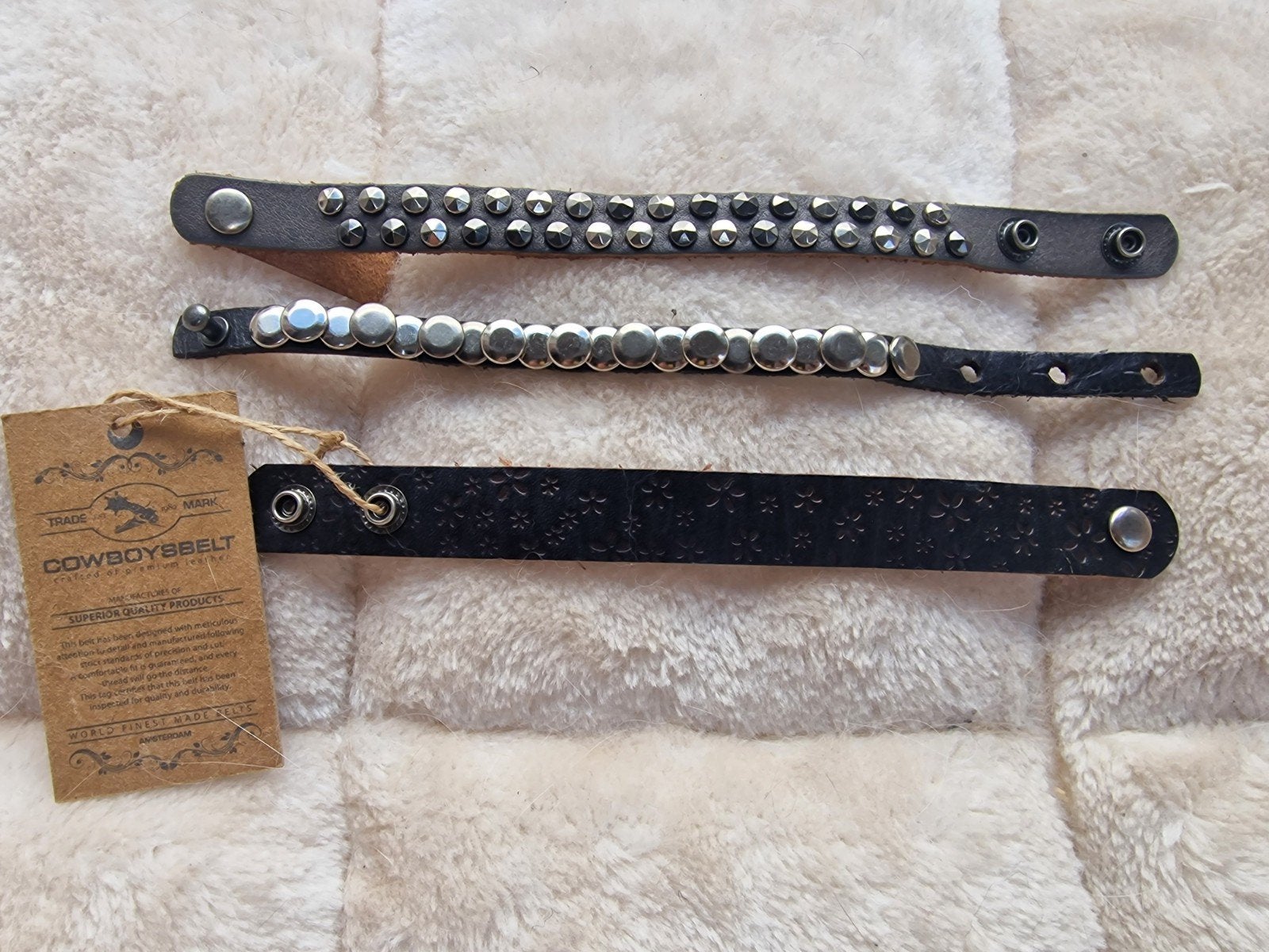 Leren merk armbanden Cowboysbag en B Loved, Gebruikt, Overige kleuren, Leer, Ophalen of Verzenden