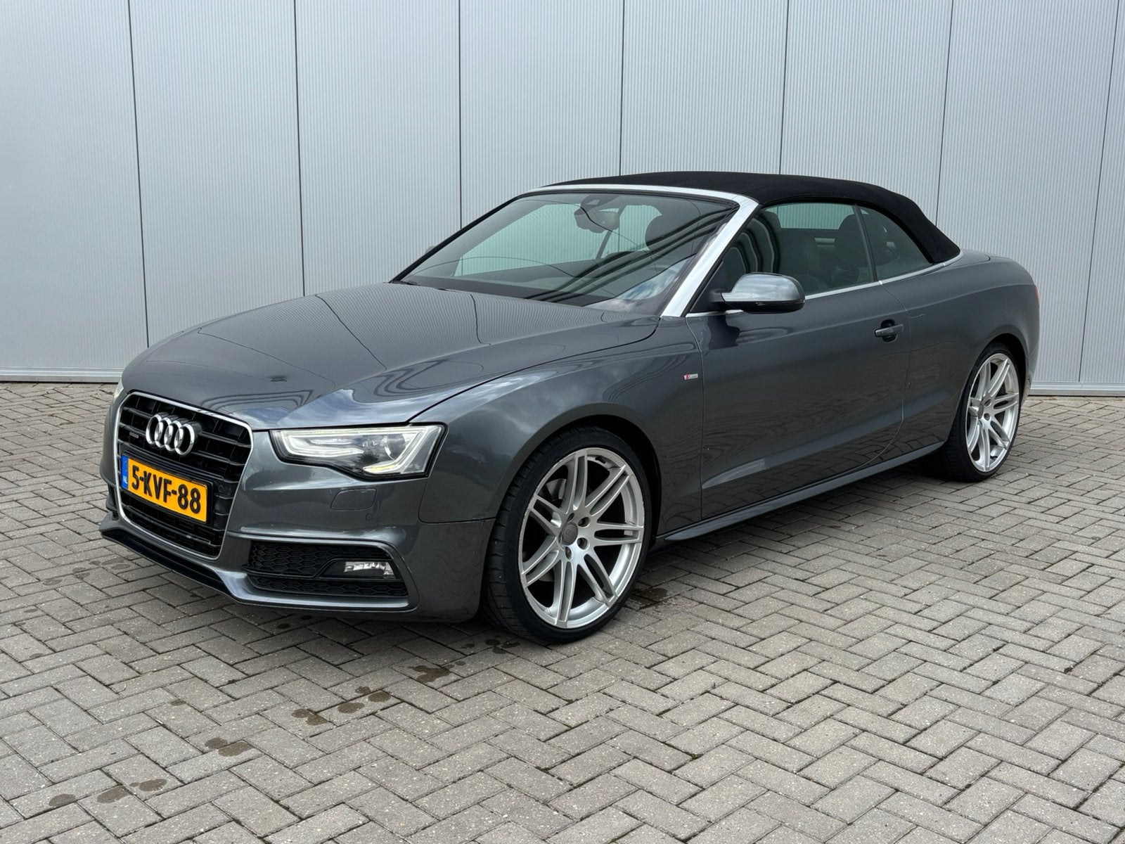 Audi A5 3.0 TDI quattro Pro Line 245pk face lift 2e eigenaar, Automaat, Zwart, Cabriolet, 4 stoelen