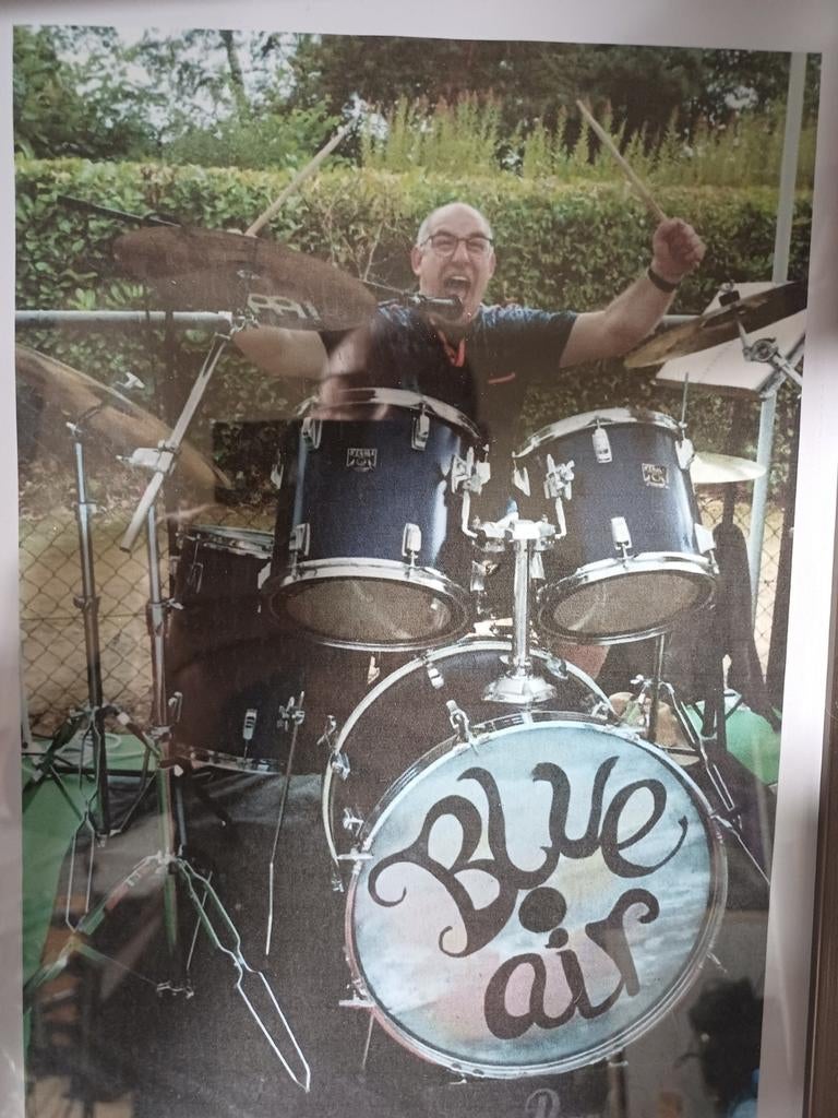 5-delig drumstel met hi-hat, bekken en koffer - Gebruikt, Ophalen of Verzenden, Gebruikt, Overige merken