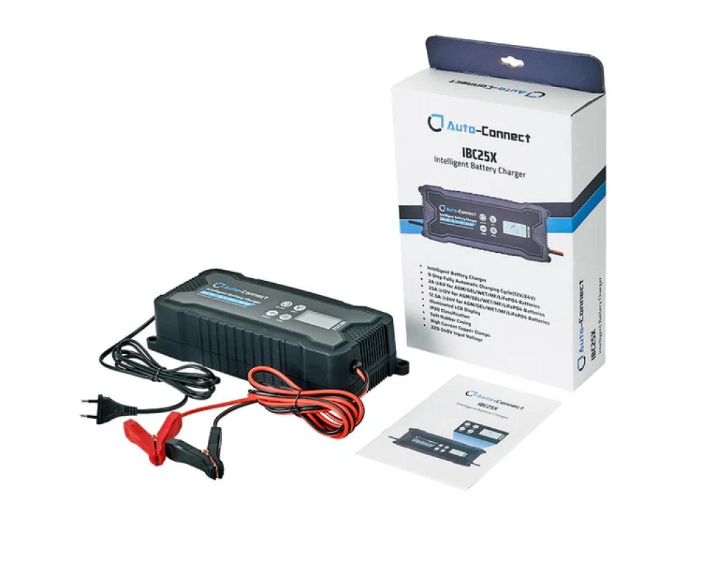 Auto-Connect 720IBC25X Acculader GM, GEL, WET, MF, LiFePO4, Info@optimount.nl, Nieuw, Ophalen of Verzenden, Overige automerken