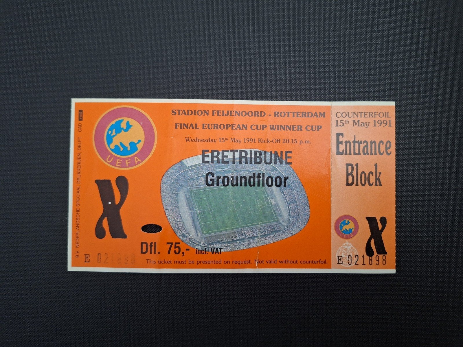 Ticket Finale Europa Cup II., Verzamelen, Verzenden, Gebruikt, Buitenlandse clubs, Overige typen