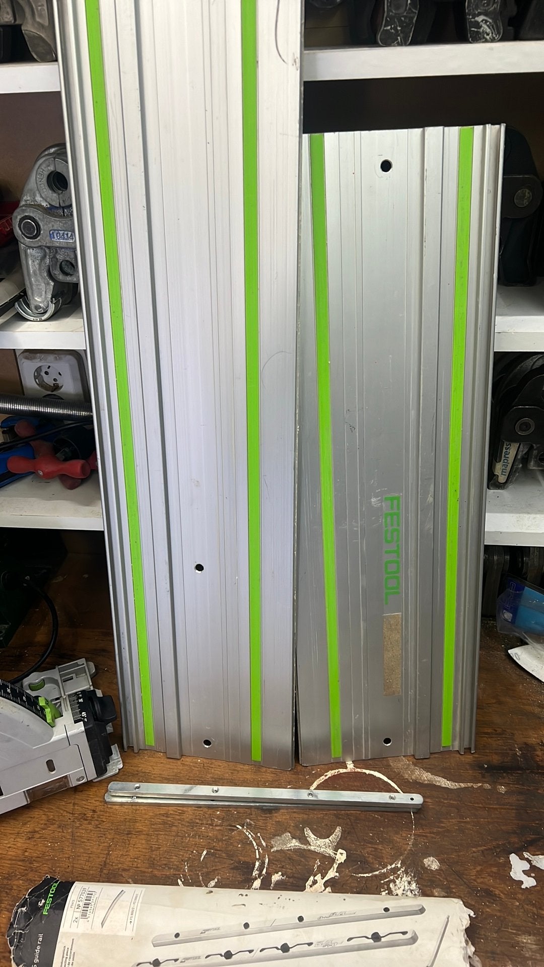 Festool ts 55 Rebq inc 2 geleiders, Ophalen of Verzenden, Zo goed als nieuw