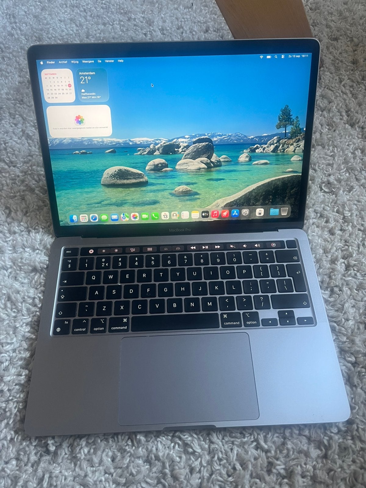 Apple macbook pro 13 inch M1 touchbar 8gb ram 256gb accu 90%, Computers en Software, MacBook Pro, 256 GB, Qwerty, 8 GB