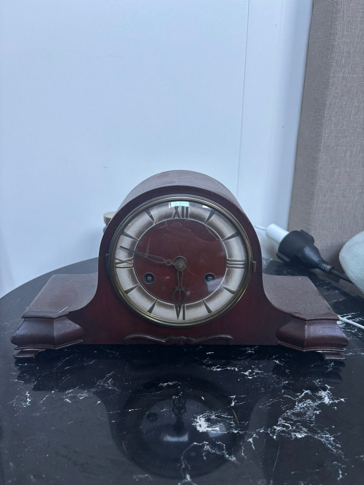 Antieke schoorsteenklok - Werkend uurwerk, Ophalen of Verzenden