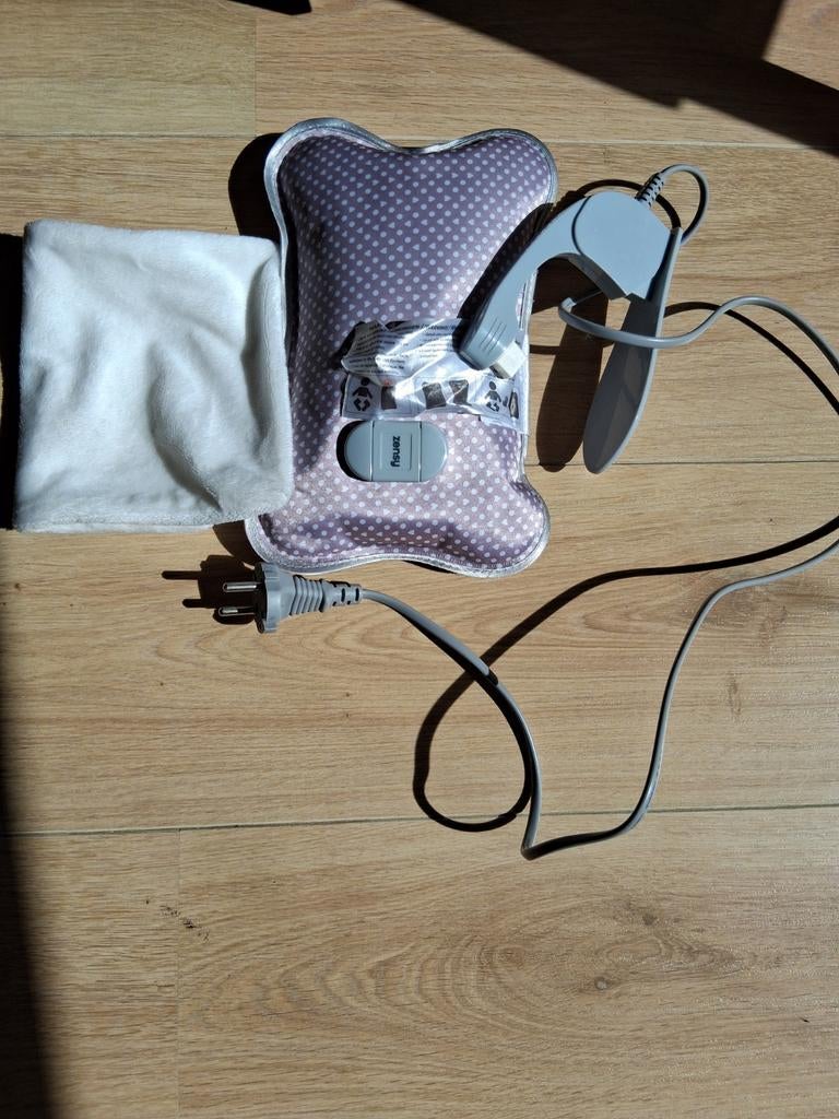 Oplaadbare kruik met hoes - ideaal voor bedje/kinderwagen, Ophalen, Zo goed als nieuw