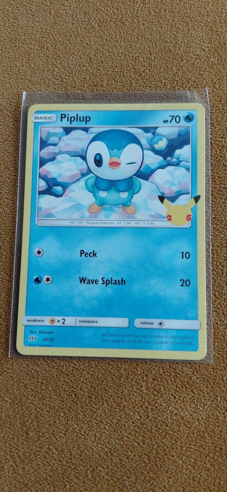 Piplup 20/25 Pokémon MCDonalds Celebrations, Ophalen of Verzenden, Zo goed als nieuw