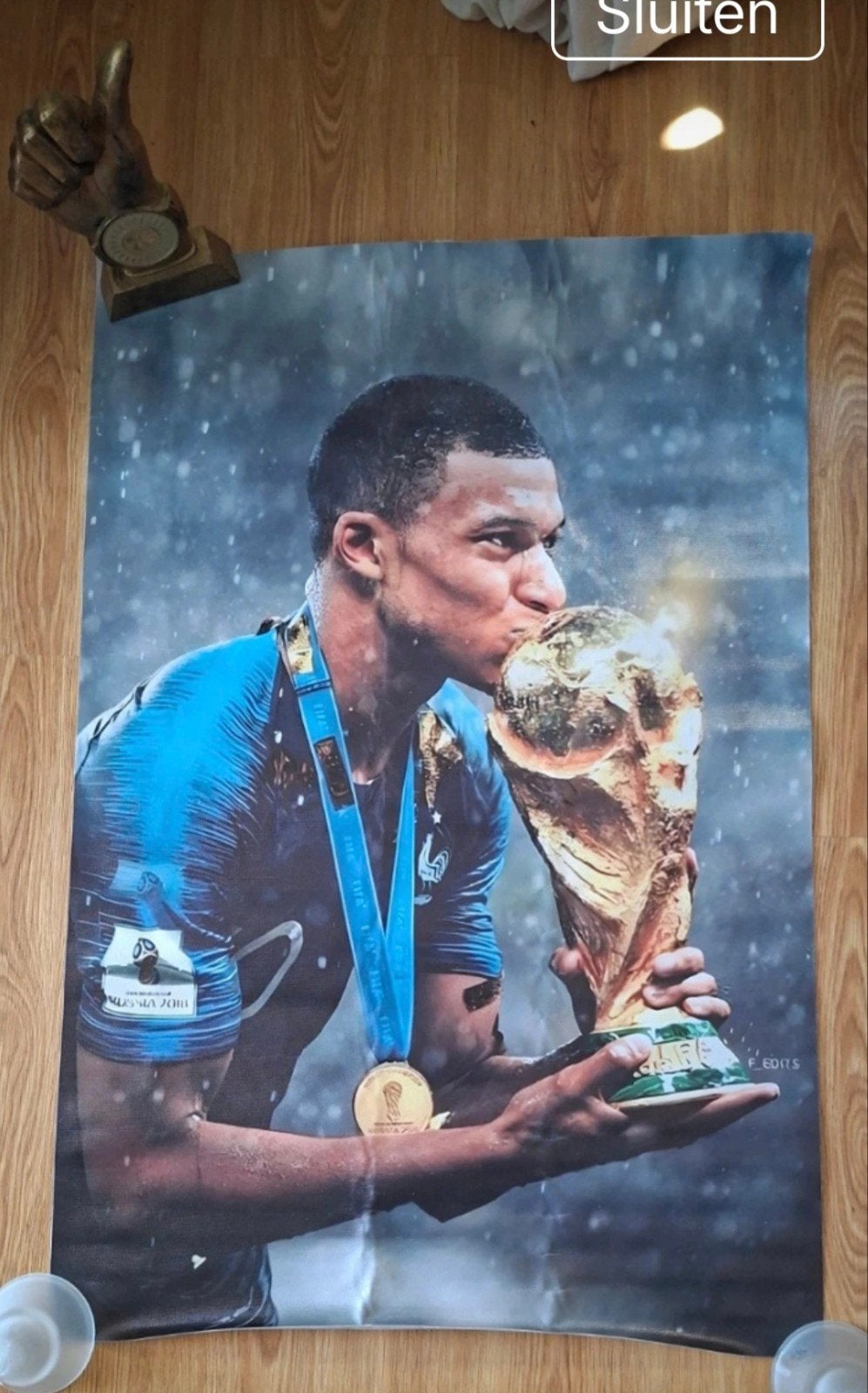 #poster #voetbal #Mbappé, Ophalen of Verzenden, Nieuw, Overige typen