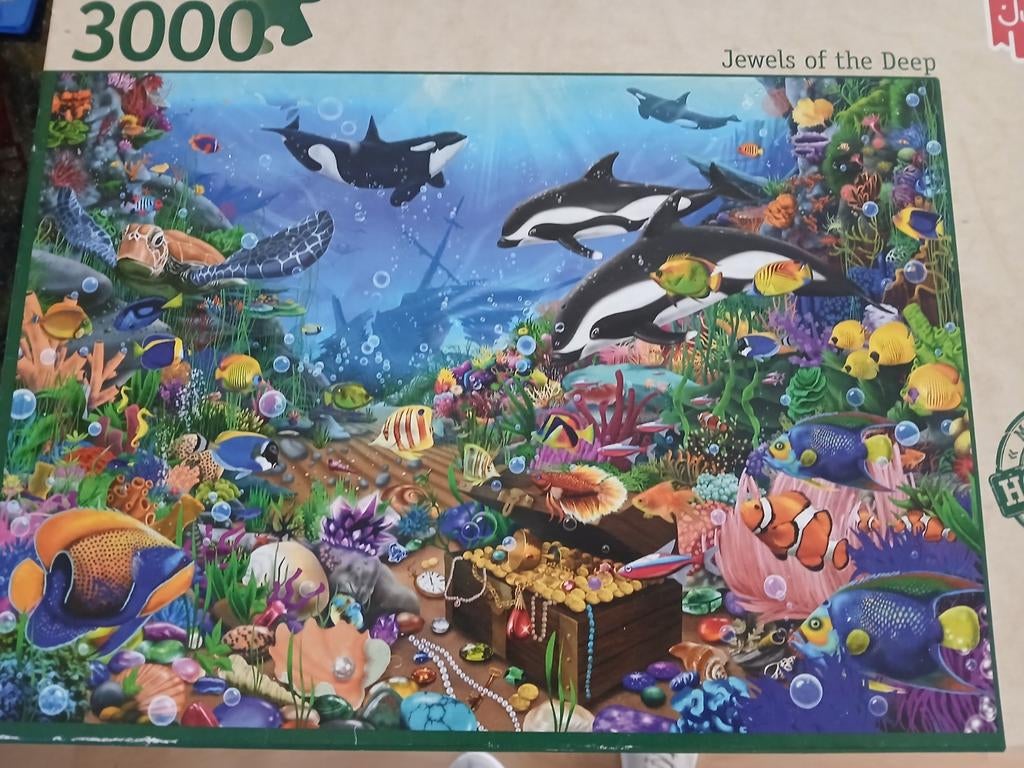 Leuke legpuzzel 3000 stukjes jewels of the deep, Ophalen of Verzenden, Meer dan 1500 stukjes, Zo goed als nieuw, Legpuzzel