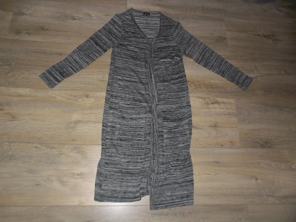 Enjoy Grijs Gestreept Lang Vest Met Zakken Maat M, Maat 38/40 (M), Enjoy, Nieuw, Ophalen of Verzenden