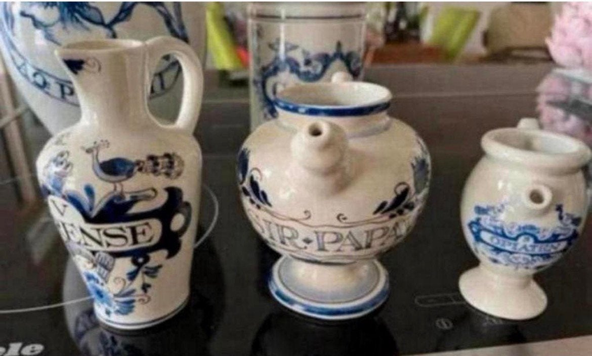 Delfts Blauw Plateel. Apothekers Potten Dr.Wittop Koning etc, Antiek en Kunst, Antiek | Vazen, Ophalen of Verzenden