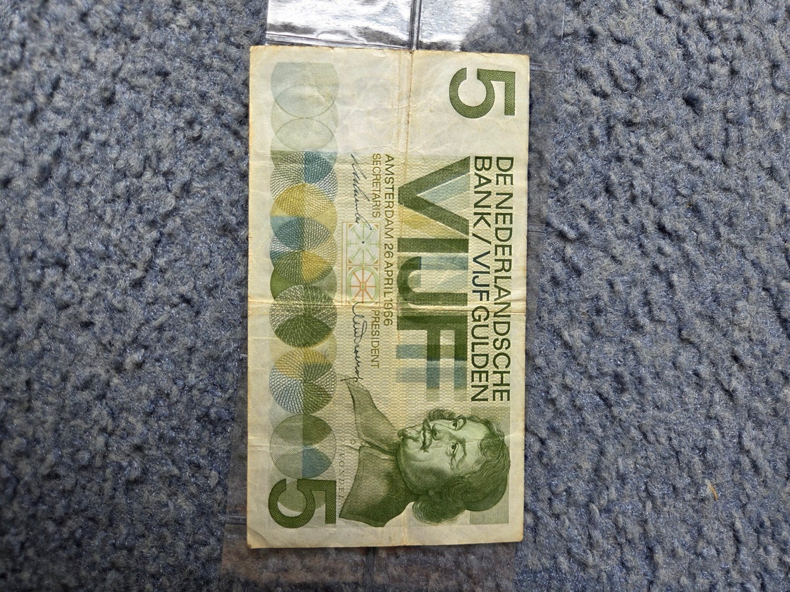 Zeldzaam 5 Gulden biljet uit 1966 - De Nederlandsche Bank, Ophalen of Verzenden, 5 gulden, Los biljet