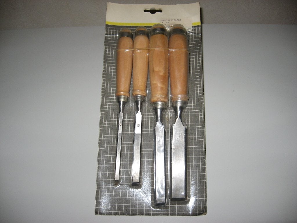 Houtbeitelset 4 delig, Ophalen of Verzenden, Nieuw, Overige typen, Overige merken