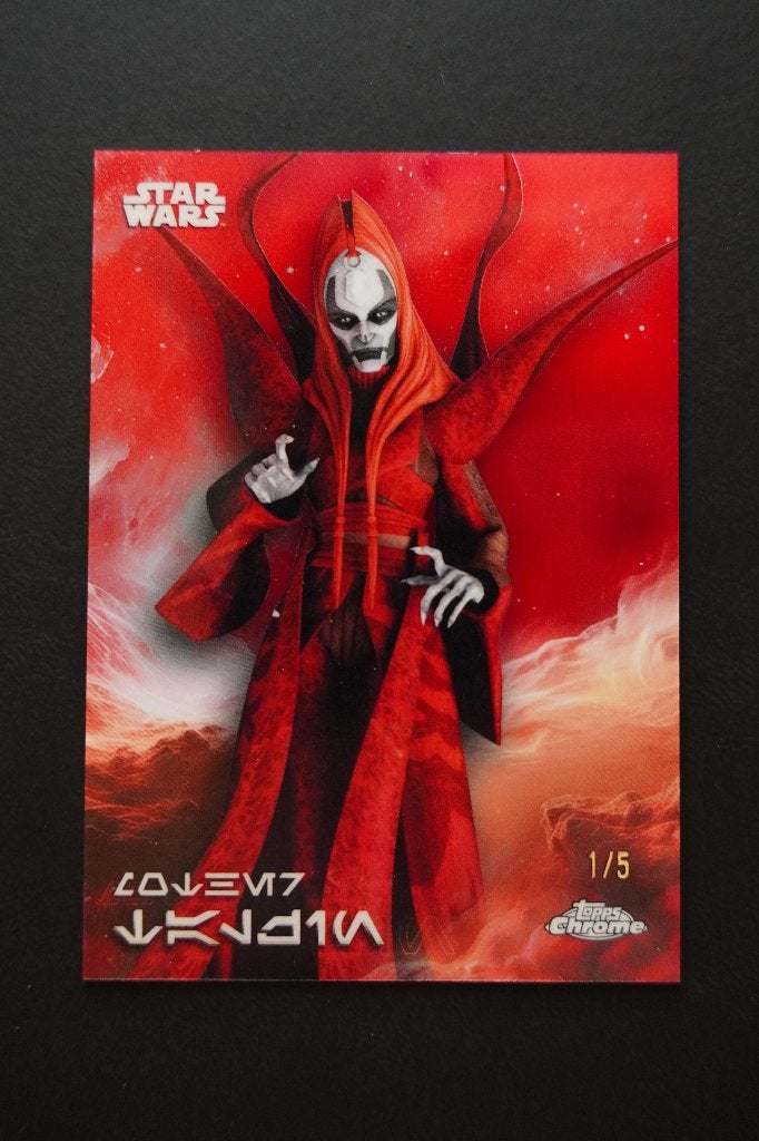 2025 Topps Chrome Star Wars Mother Talzin Aurebesh 1/5, Verzamelen, Star Wars, Ophalen of Verzenden, Nieuw, Overige typen