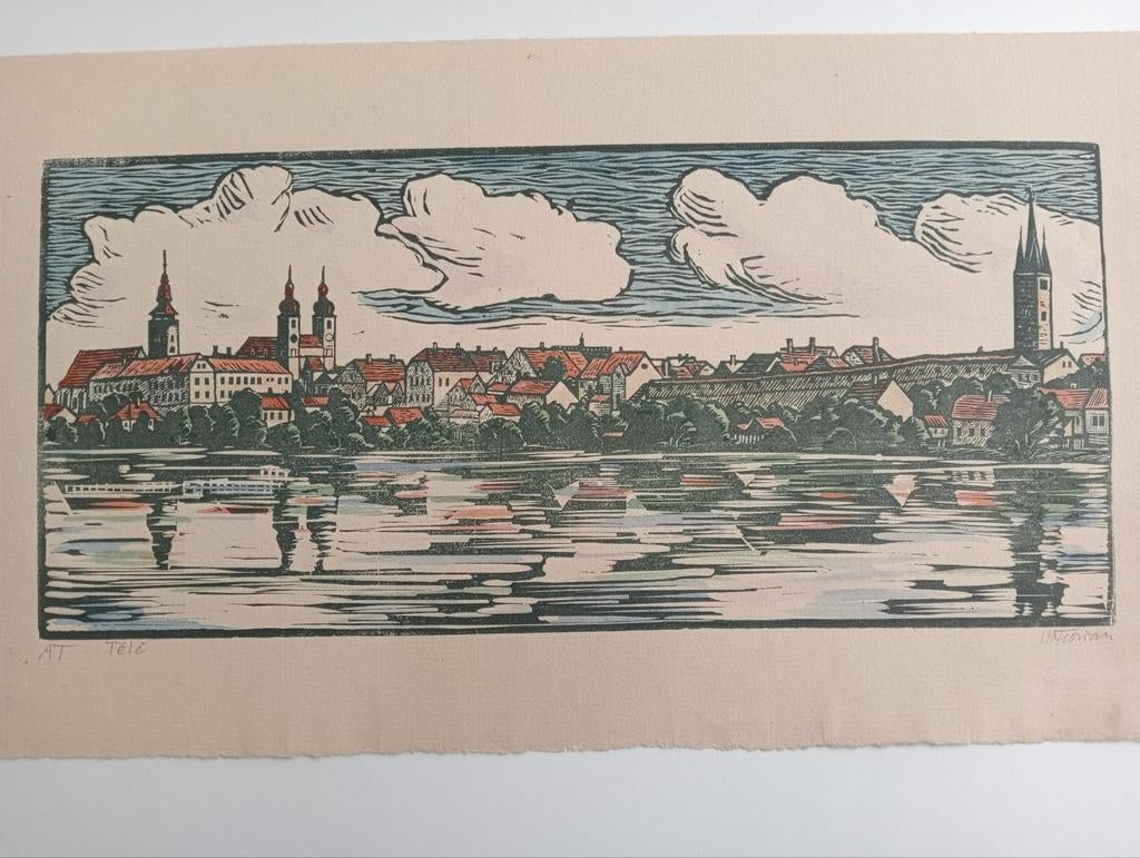 Maximilian Florian Houtsnede Tsjechië Telc, Antiek en Kunst, Ophalen of Verzenden