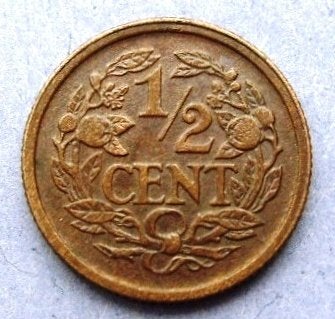 Mooie 1/2 cent 1915., Verzenden, Koningin Wilhelmina, Overige waardes, Losse munt