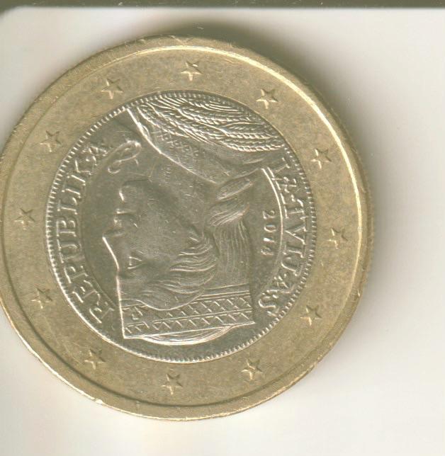 1 euro 2014 Letland, Verzenden, Overige landen, 2 euro