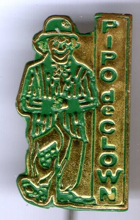 PIPO de Clown groen op koper TV/stripfiguur speldje( S_166a), Verzenden, Nieuw, Figuurtje, Speldje of Pin