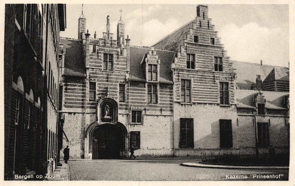 Bergen op Zoom, Kazerne Prinsenhof (1936) 129088, Ophalen of Verzenden, 1920 tot 1940, Gelopen, Noord-Brabant