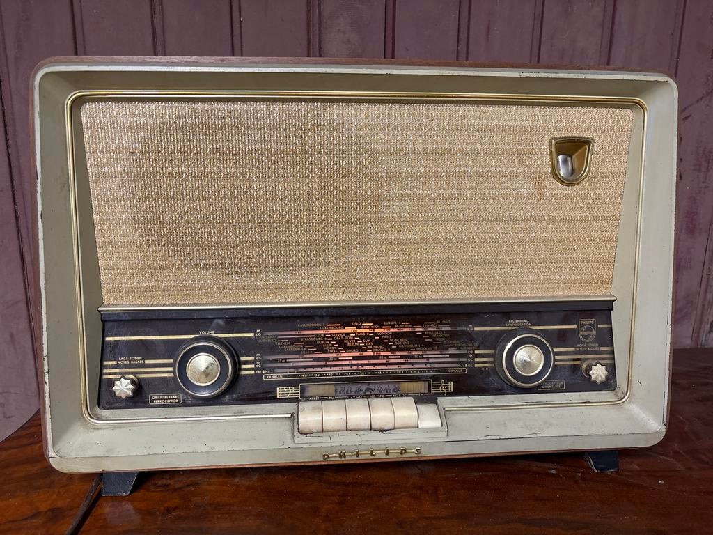 Philips Radio B5X72A uit jaren '50 -, Ophalen of Verzenden, Radio