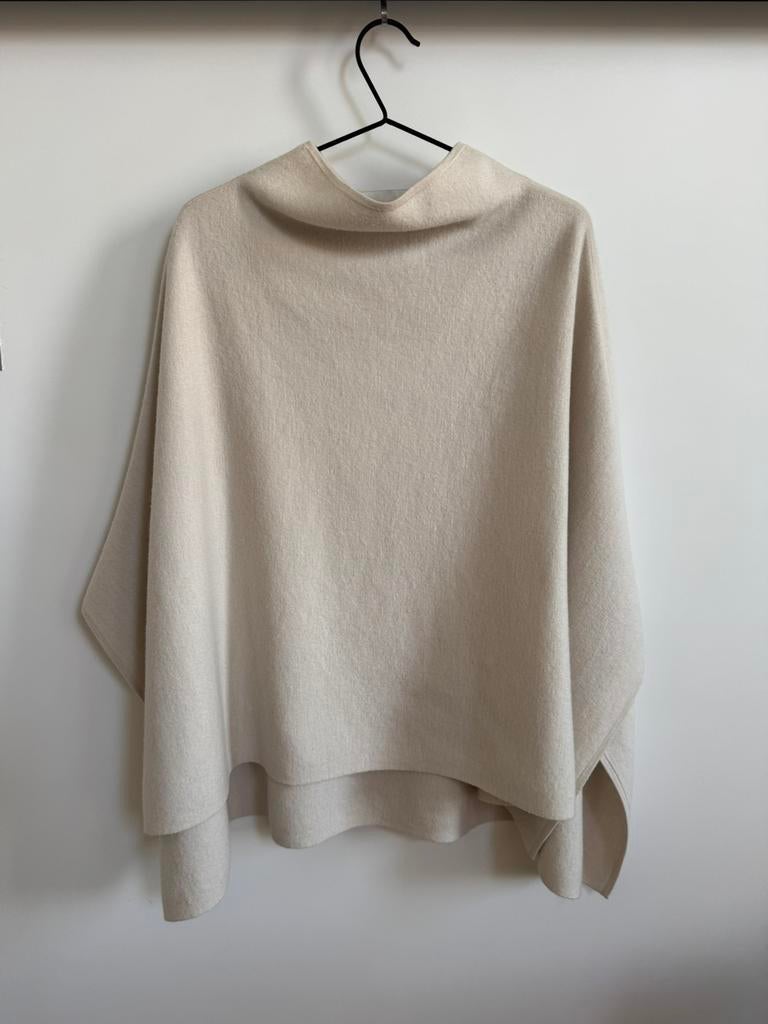 COS Poncho van wol - Beige/Crème, Kleding | Dames, Ophalen of Verzenden, Zo goed als nieuw