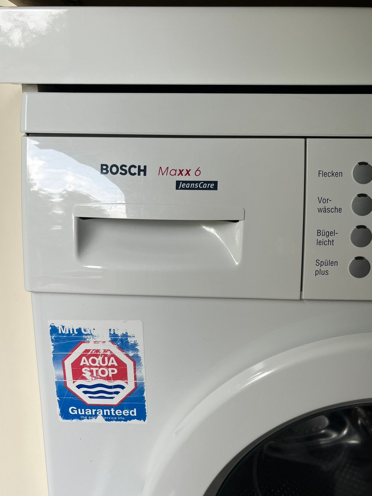 Bosch maxx 6 JeansCare Wasmachine - Werkt uitstekend, Ophalen, Zo goed als nieuw, 85 tot 90 cm, 1200 tot 1600 toeren