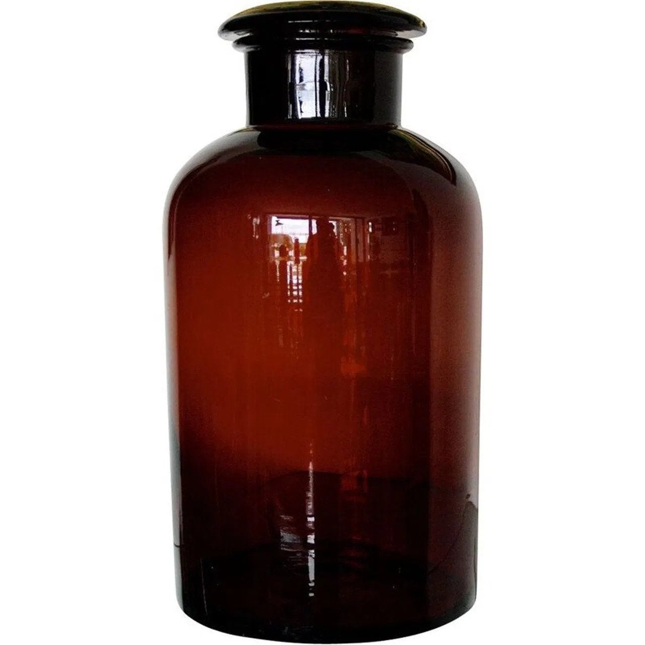 Grote Vintage Retro Medicijnpot Bruin Rookglas Jaren '40-'50, Ophalen