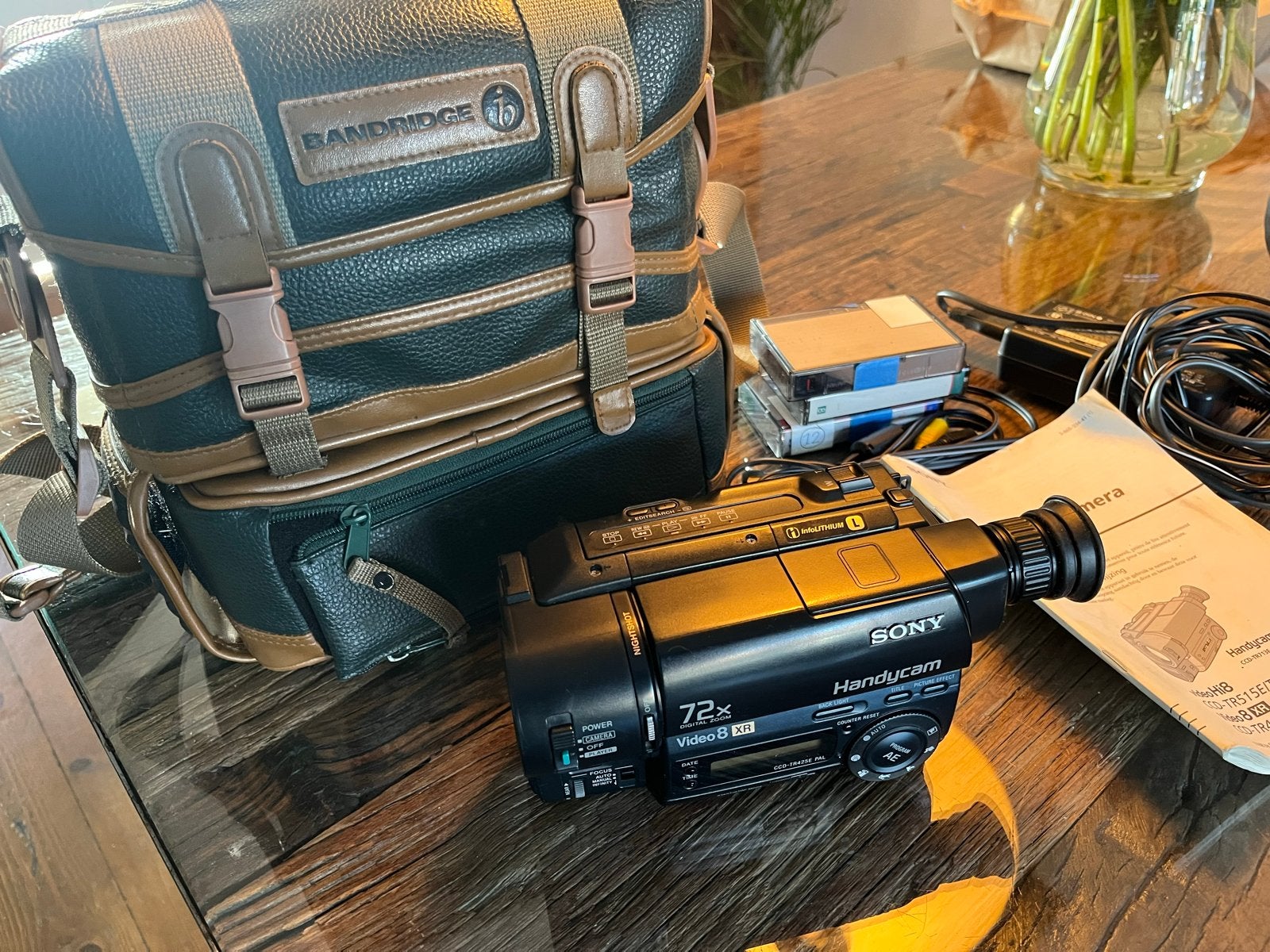 Sony Handycam Video8 XR videocamera met tas en accessoires, Ophalen, Gebruikt, Overige soorten, Minder dan 8x