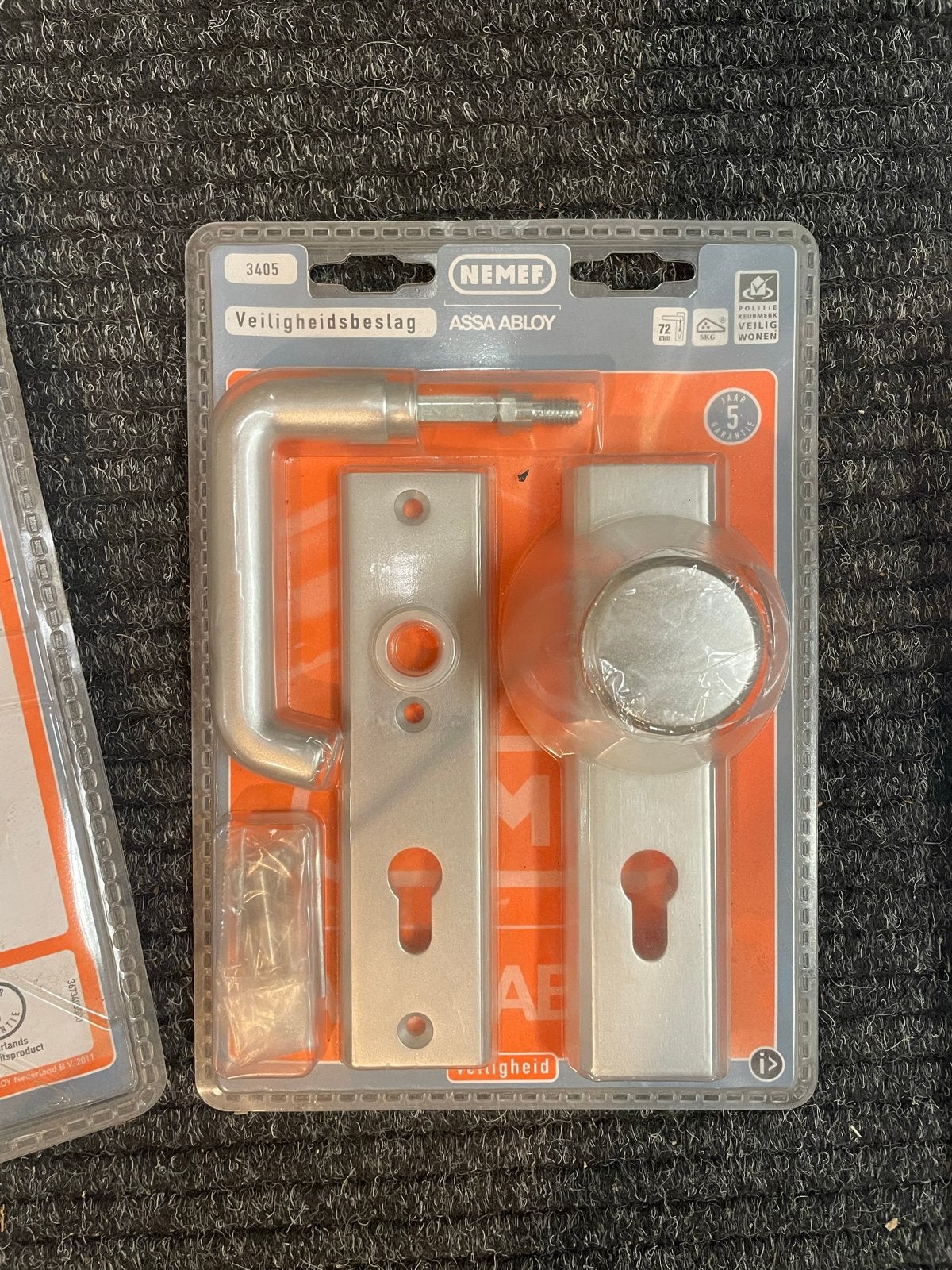 Nemef 3405 Veiligheidsbeslag SKG***, Ophalen of Verzenden, Nieuw, Overige materialen, Klink of Kruk