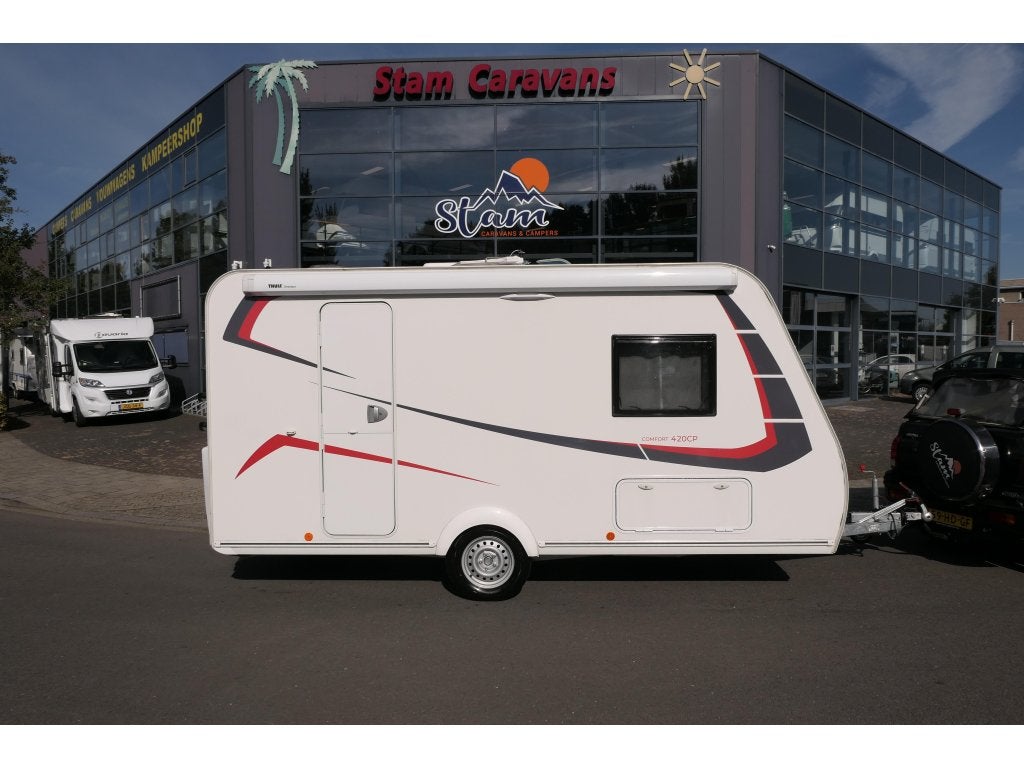 Sterckeman Easy Comfort 420 CP luifel en fietsendrager, Caravans en Kamperen, Caravans, Schokbreker, Sterckeman, 4 tot 5 meter