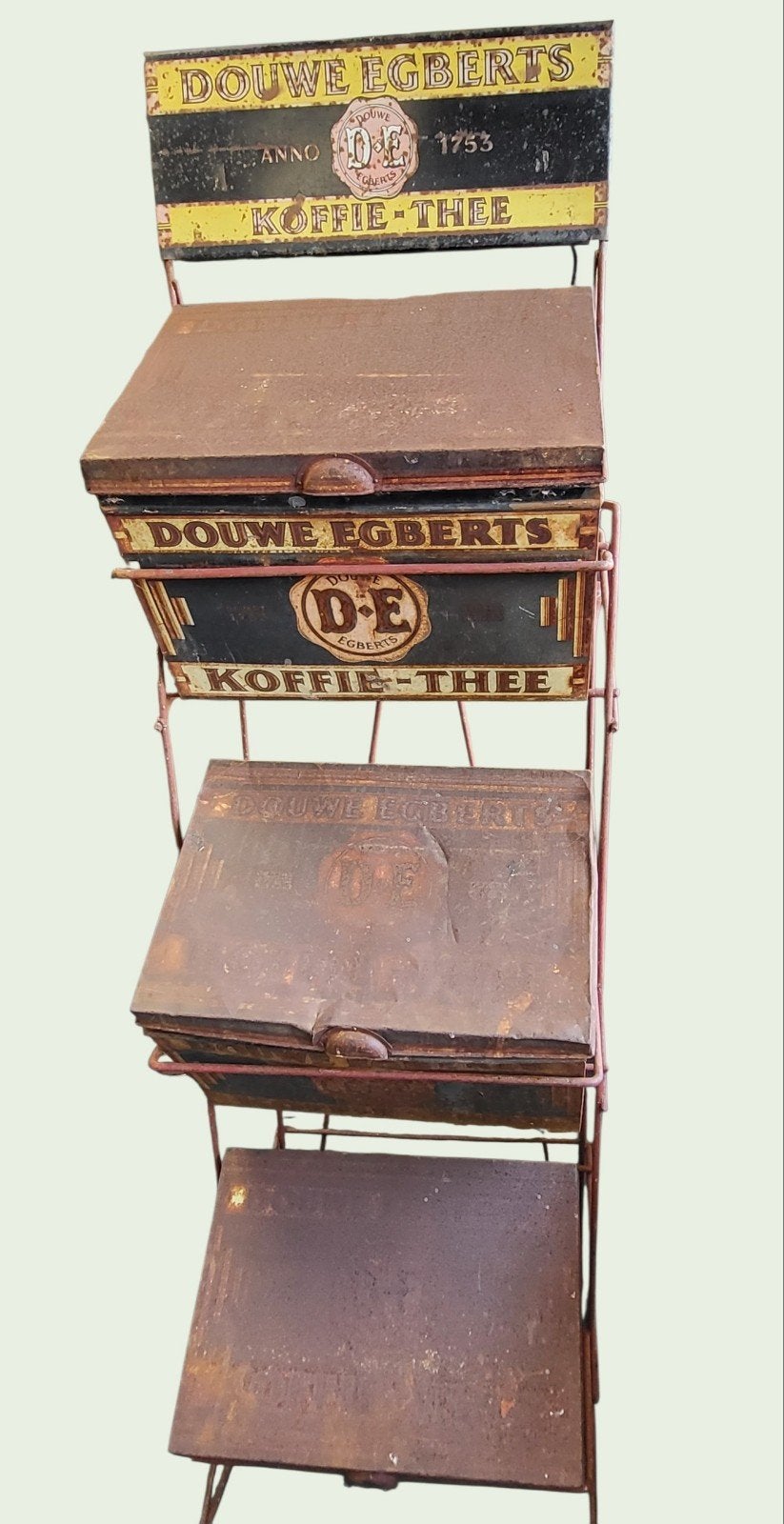 Antieke Douwe Egberts Koffie-Thee Display Rek, Ophalen
