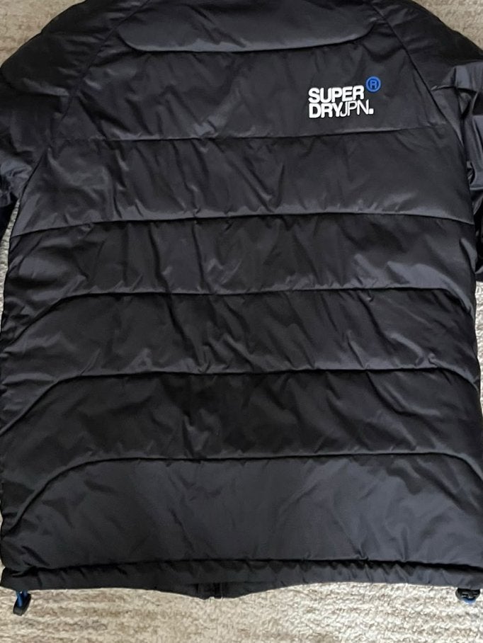 Superdry Scuba Puffer Jas Zwart- goede staat, Verzenden, Gedragen, Maat 48/50 (M), Zwart