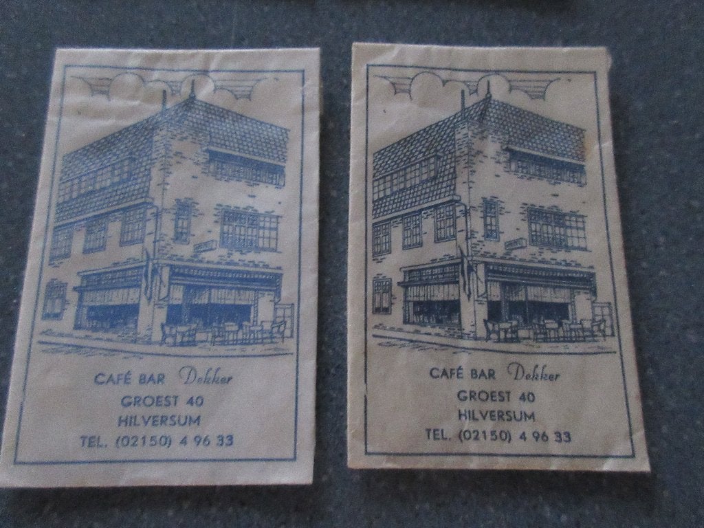 2 x Hilversum, café-bar Dekker, Verzenden, Nederland