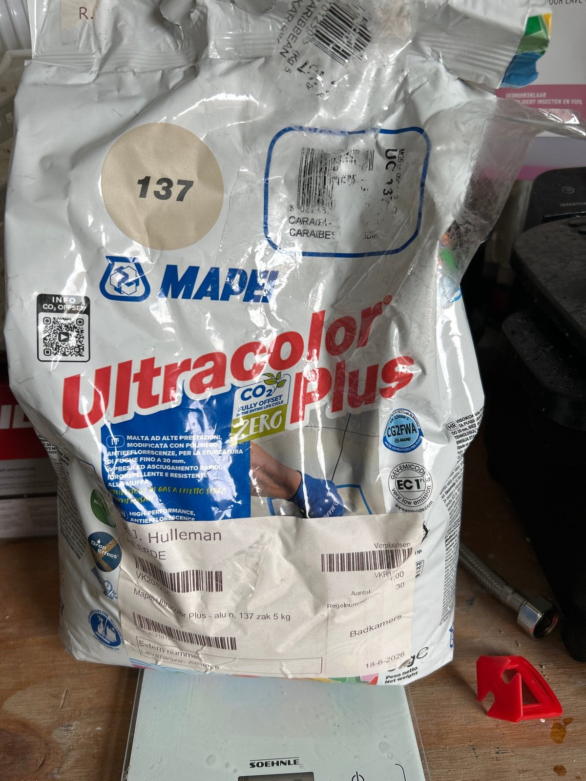 Mapei Ultracolor Plus voegmiddel - kleur 137 (4kg), Ophalen of Verzenden, Gebruikt
