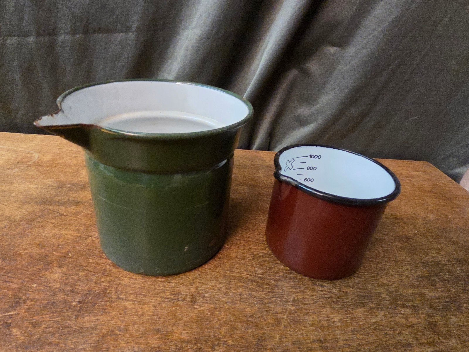2 emaille kannen, Antiek en Kunst, Verzenden