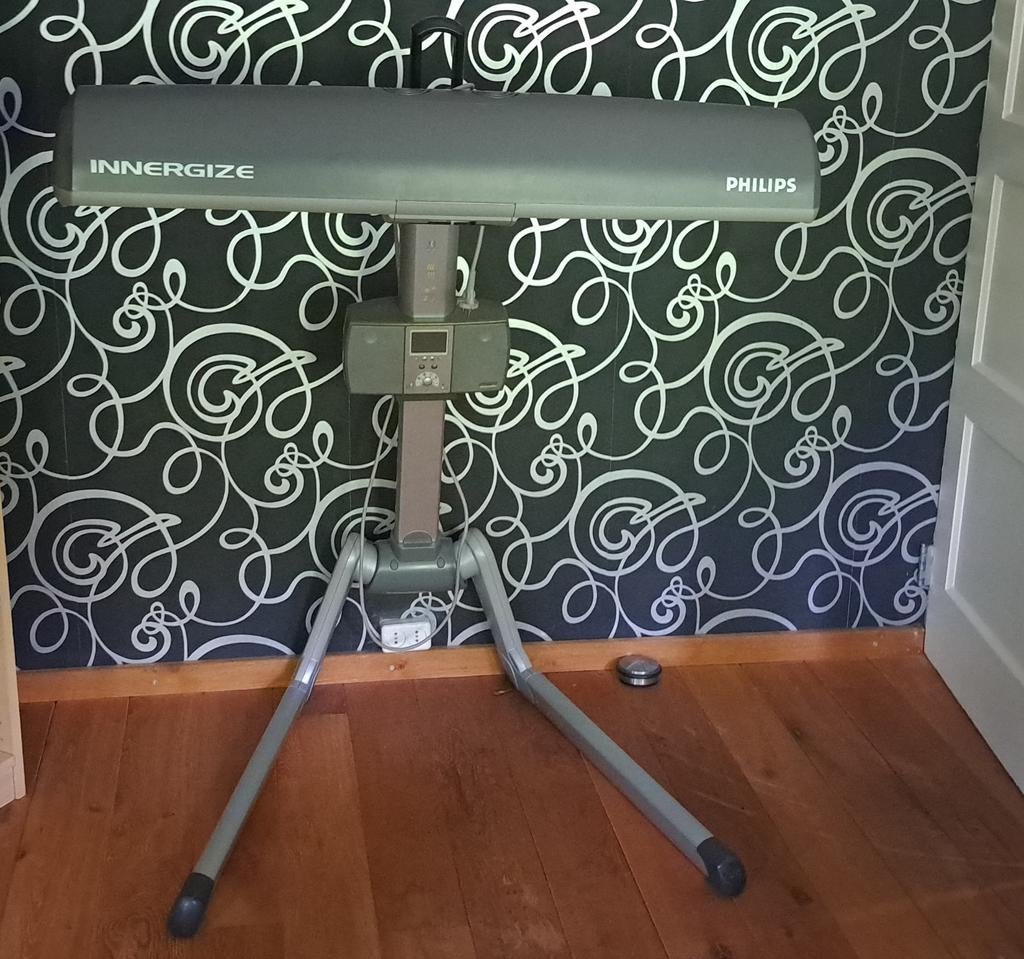 Philips Innergize HB935 – Inklapbare Zonnebank & Infrarood, Witgoed en Apparatuur, Ophalen, Gebruikt, Zonnebank enkelzijdig, Minder dan 10 lampen