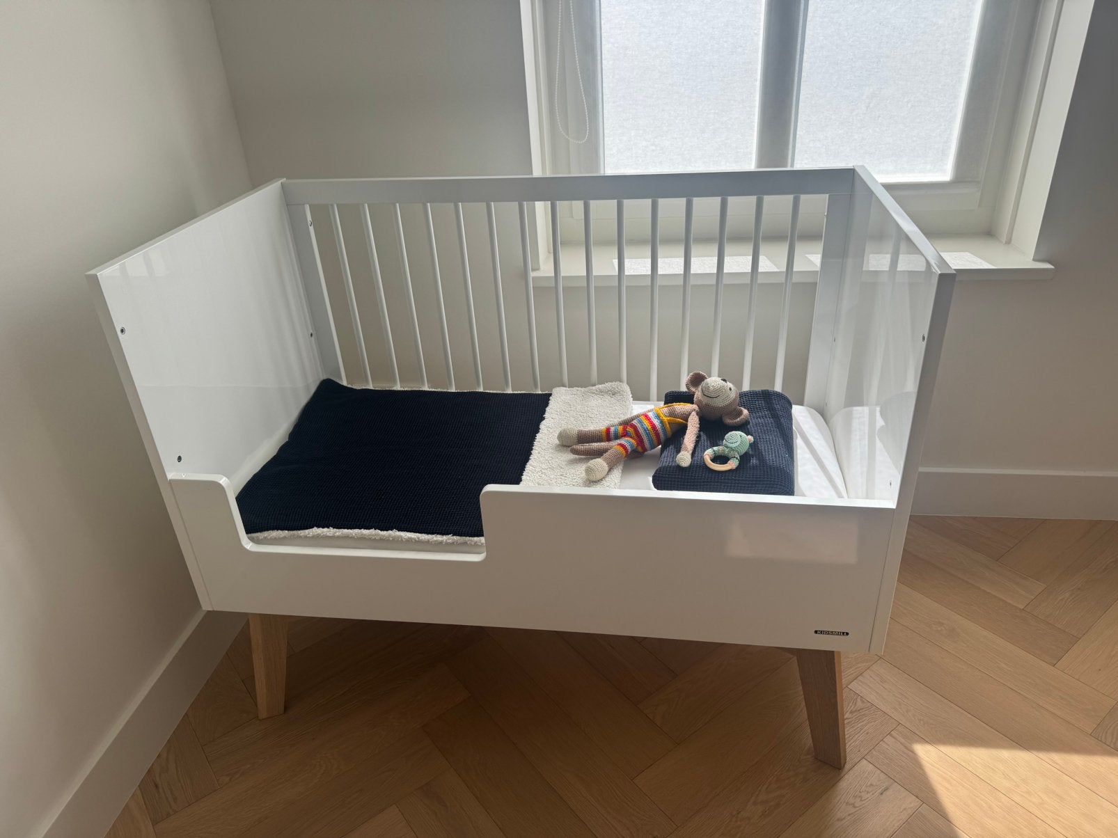 Kidsmill Sixties 60x120 wit, Kinderen en Baby's, Kinderkamer | Bedden, Ophalen, Zo goed als nieuw, Minder dan 140 cm, Matras