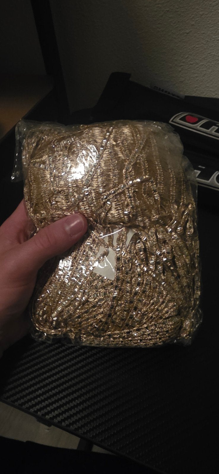 gouden glitter-draadgordijn, Ophalen of Verzenden, Nieuw