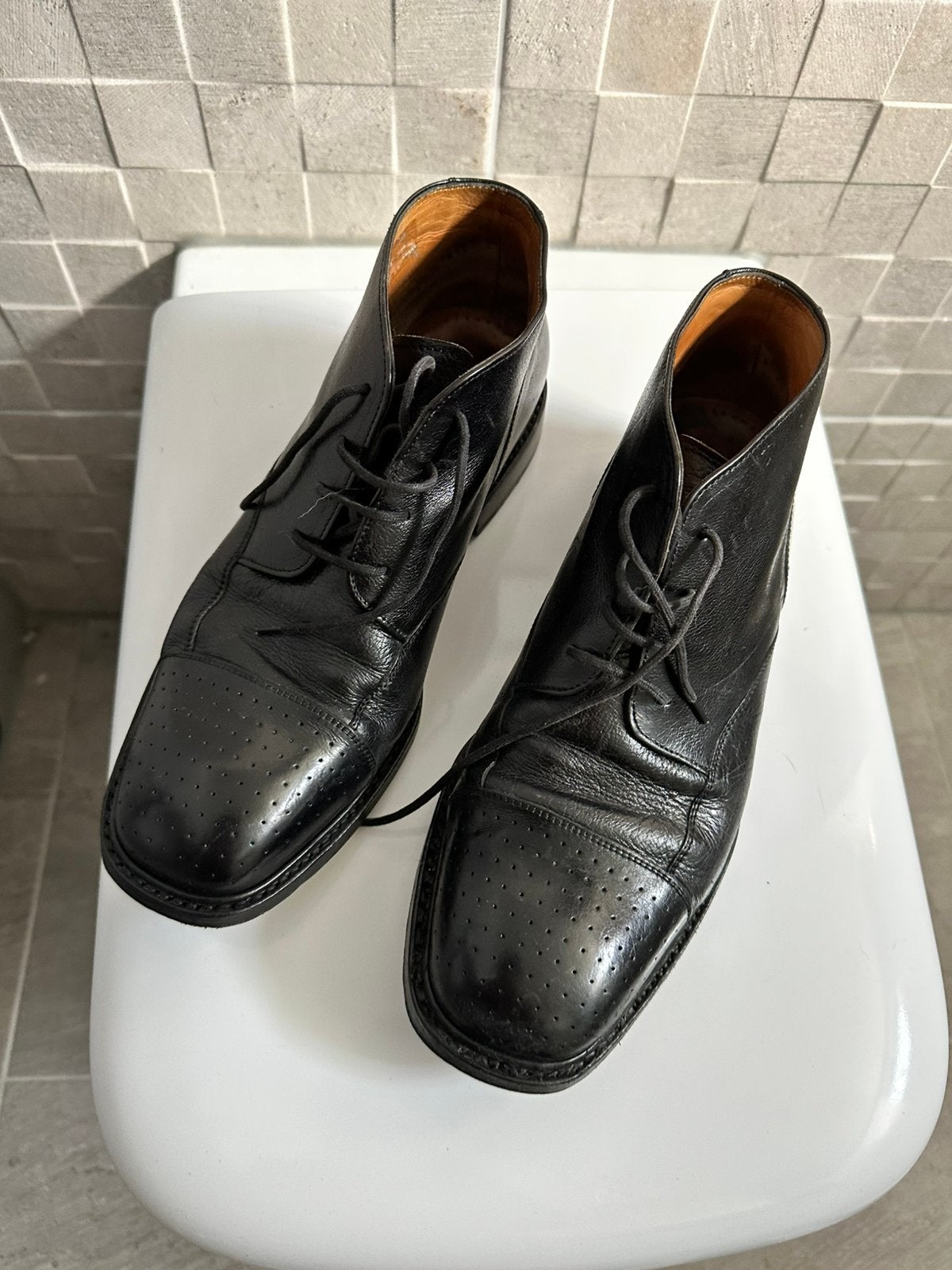 Leren boots/laarsjes ( trouwschoenen) heren, Ophalen of Verzenden, Veterschoenen