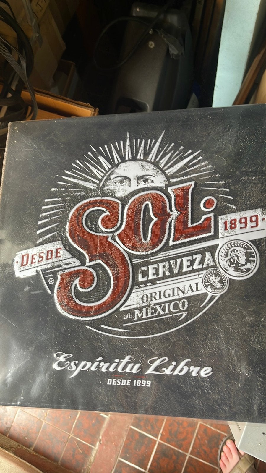 Bier reklame SOL original Cerverza 3d embosed, Verzenden, Zo goed als nieuw, Flesje(s), Overige merken