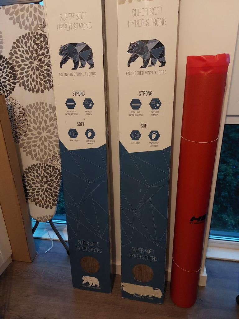 PVC Kliklaminaat Linea Star Oak bruingrijs + ondervloer, Ophalen, Kunststof, 50 tot 150 cm, Nieuw