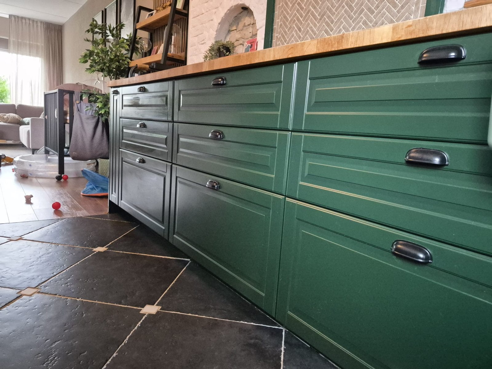 Ikea keukenfrontjes groen (complete set!), Ophalen, Zo goed als nieuw, Groen, Overige typen