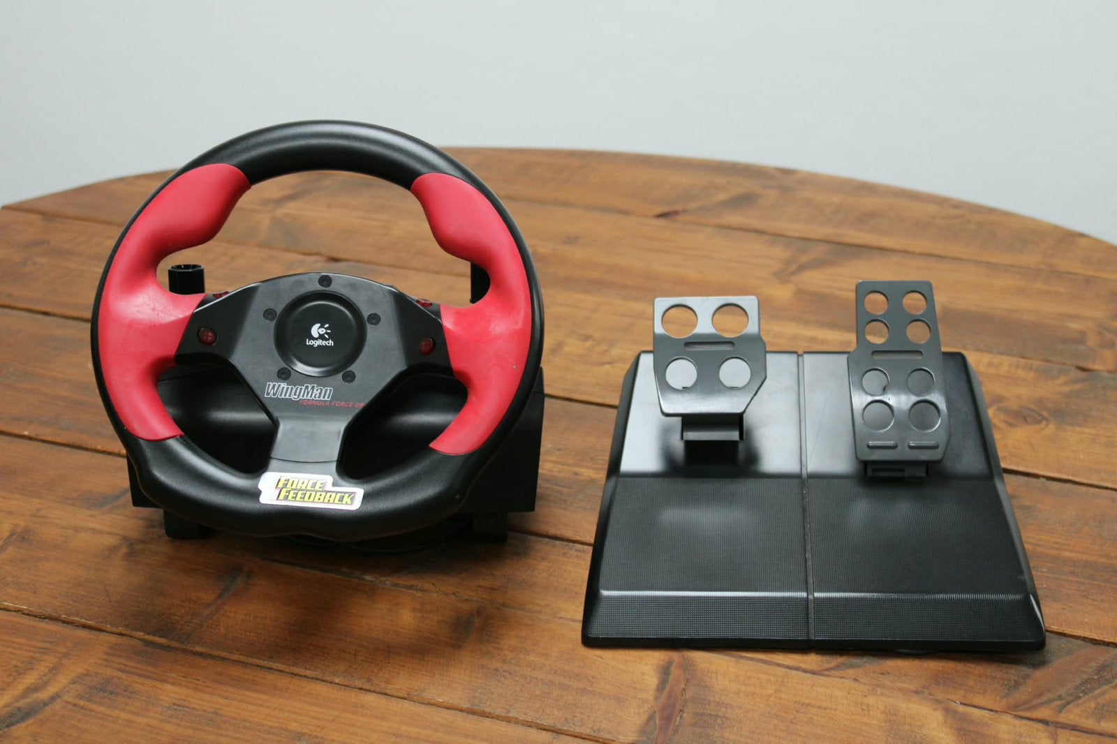 Logitech WingMan Force Feedback stuur + pedalen, Ophalen of Verzenden, Zo goed als nieuw, Stuur of Pedalen