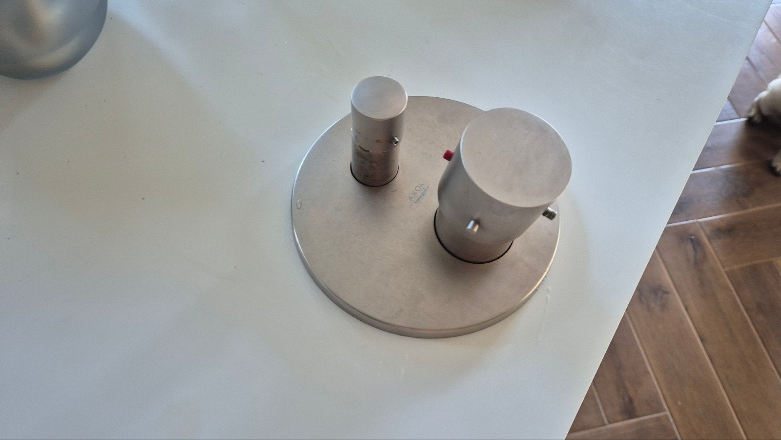 Hansgrohe axor rozet en knoppen douche nikkel, Ophalen of Verzenden