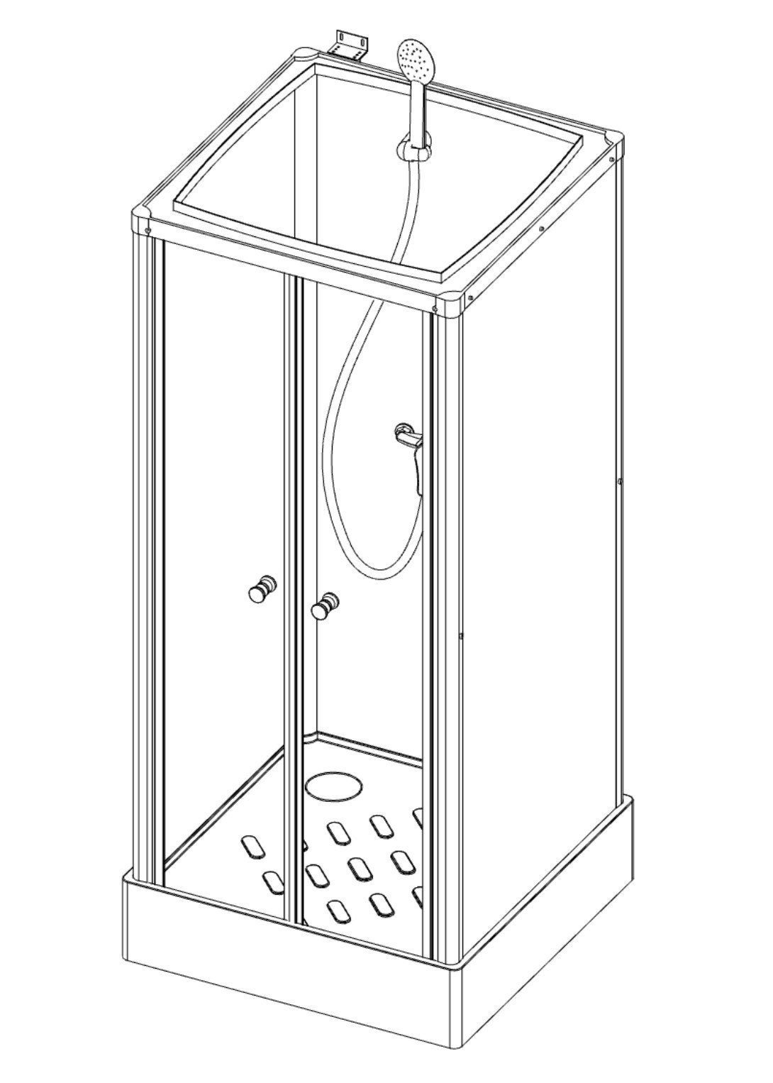 Portable mobiele douchecabine ManBE02, Ophalen, Nieuw, Douche