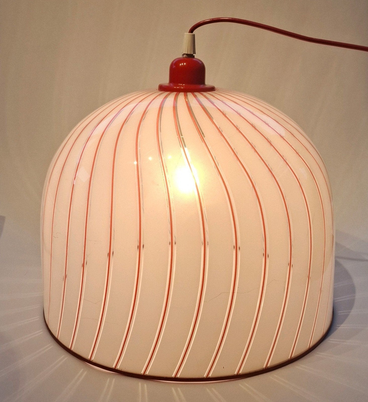 Vintage Space Age Pop-Art "Candy Cane" Hanglamp, Ophalen of Verzenden