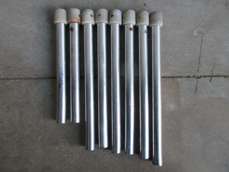 8x scepter, RVS poot met kunststof kop, Ophalen, Gebruikt, Overige typen