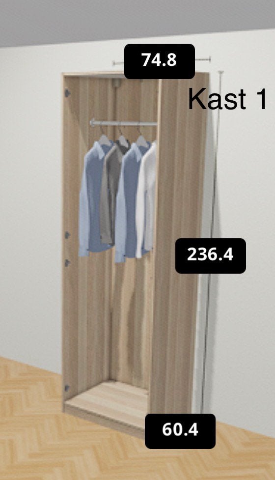 Nieuw ikea pax kledingkast 75x58x236, Ophalen, 200 cm of meer, Nieuw, 50 tot 100 cm