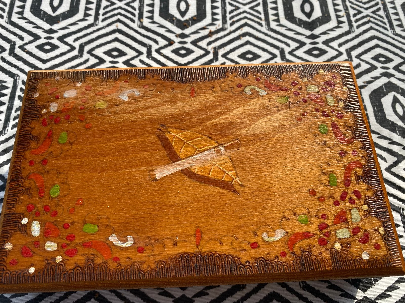 Vintage Tobacciana Set: Houten Dispenser & Leren Etui Jaren, Ophalen of Verzenden, Gebruikt