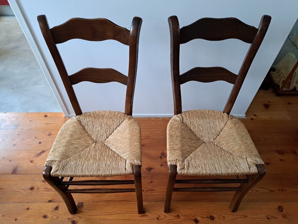 Eetkamerstoelen 6 stuks, Huis en Inrichting, Ophalen, Gebruikt, Bruin, Hout